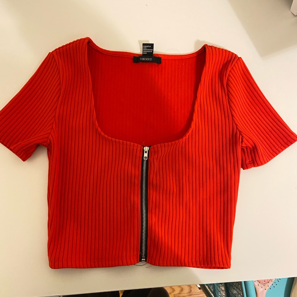 Cute red party top